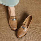 Joranne | Leather Loafers with Lock Detail