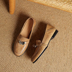 Joranne | Leather Loafers with Lock Detail
