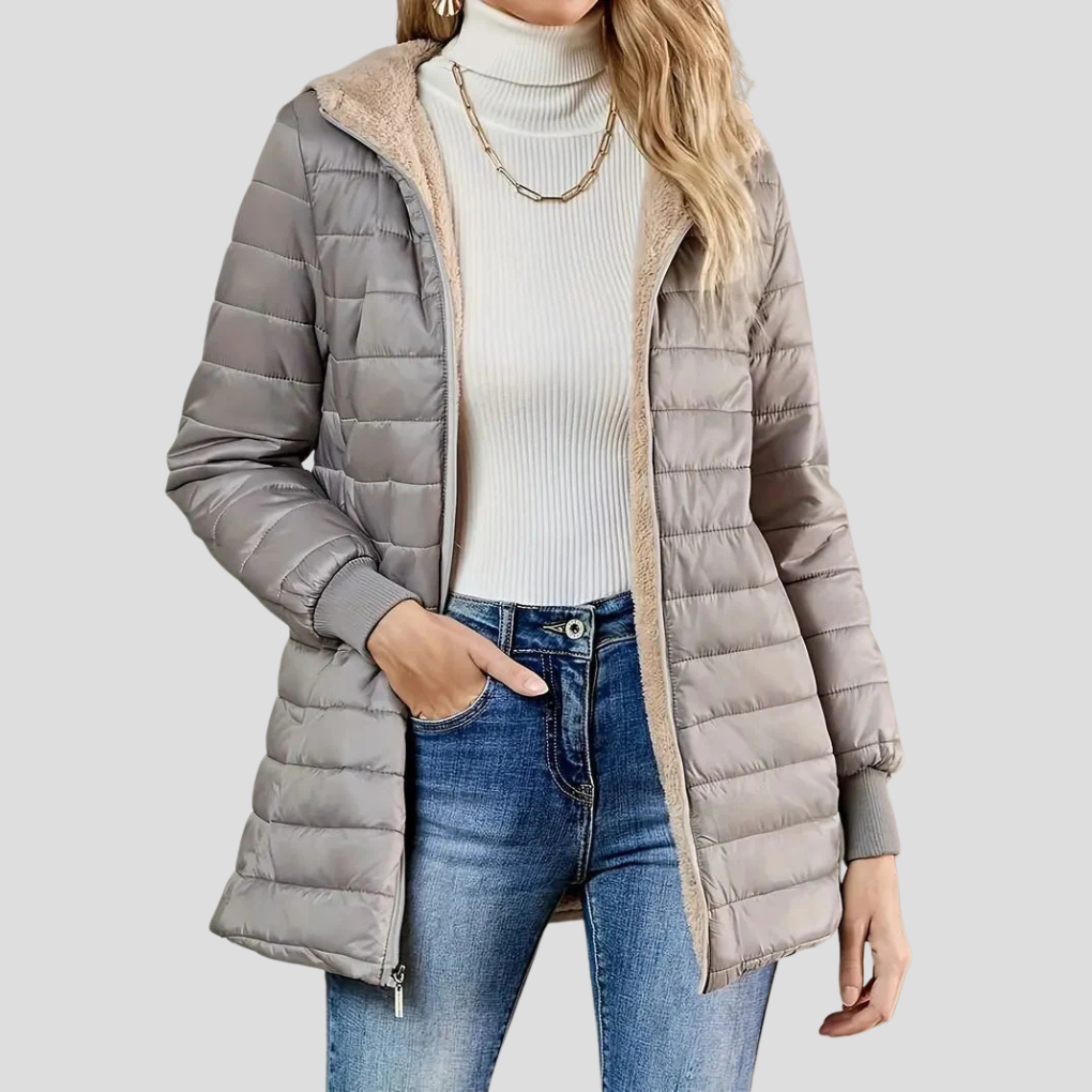 Jorelle | Teddy Lined Hooded Puffer Coat