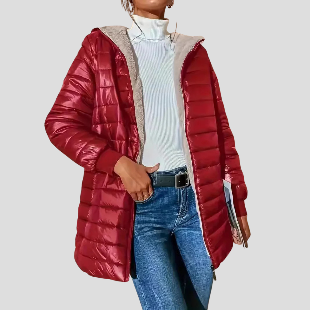 Jorelle | Teddy Lined Hooded Puffer Coat