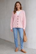 Jorena | Cable Knit Button Cardigan