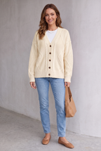 Jorena | Cable Knit Button Cardigan