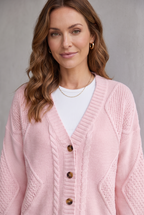 Jorena | Cable Knit Button Cardigan