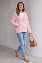Jorena | Cable Knit Button Cardigan
