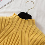 Jorora | Stretch Ribbed Roll Neck Sweater