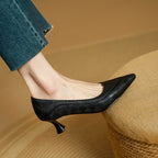 Lauanne | Washed Lambskin Pointed Kitten Heels