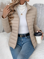 Lauelle | Water-Resistant Quilted Stand Collar Jacket