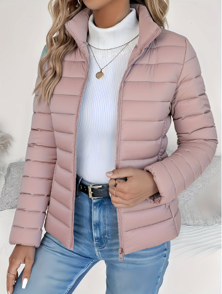 Lauelle | Water-Resistant Quilted Stand Collar Jacket