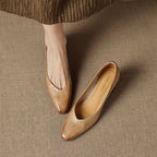 Lauine | Square-Toe Leather Block Heel Pumps