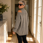 Lirara | Off Shoulder Cable Knit Sweater