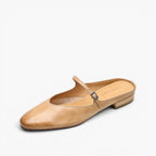 Lirelle | Mary Jane Leather Mules with Buckle Strap