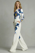 Lirette | Abstract Print Top and Pants Set