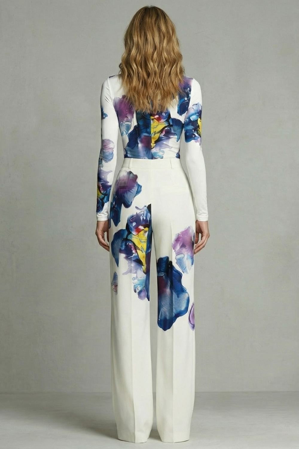 Lirette | Abstract Print Top and Pants Set