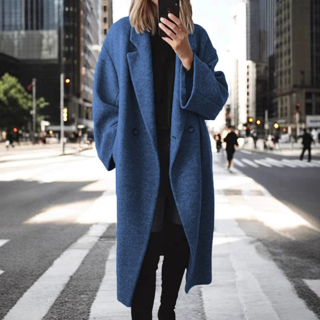 Lysanne | Oversized Double-Breasted Long Coat