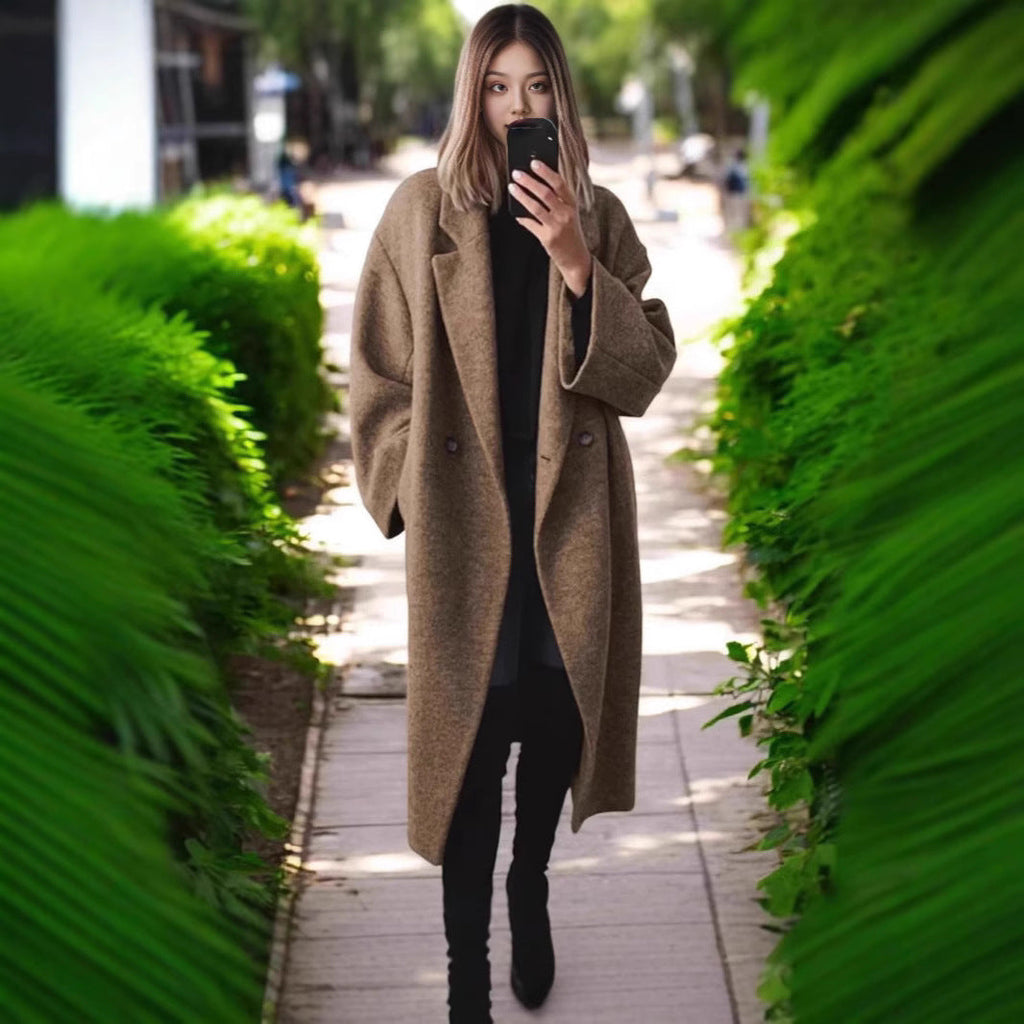 Lysanne | Oversized Double-Breasted Long Coat