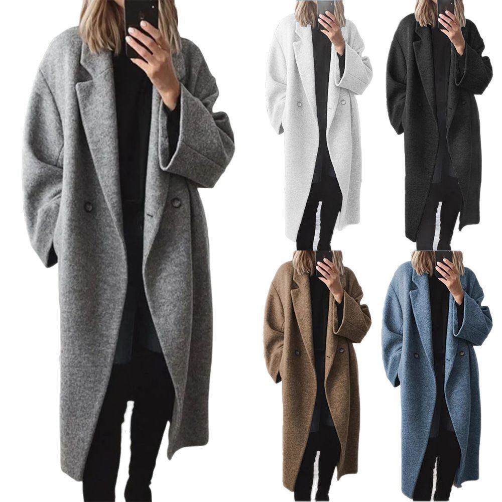 Lysanne | Oversized Double-Breasted Long Coat