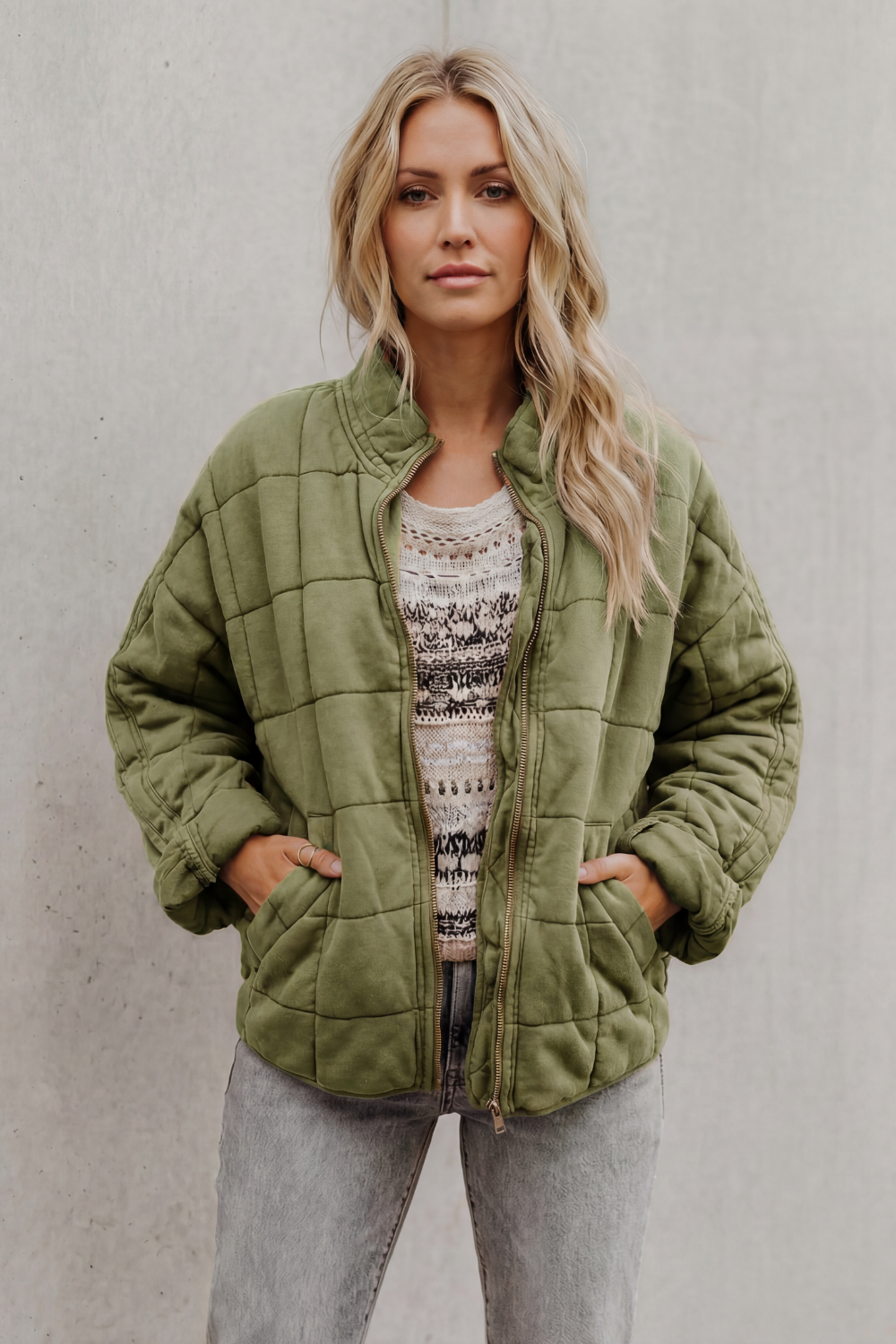 Lysina | Quilted Lightweight Jacket with High Collar