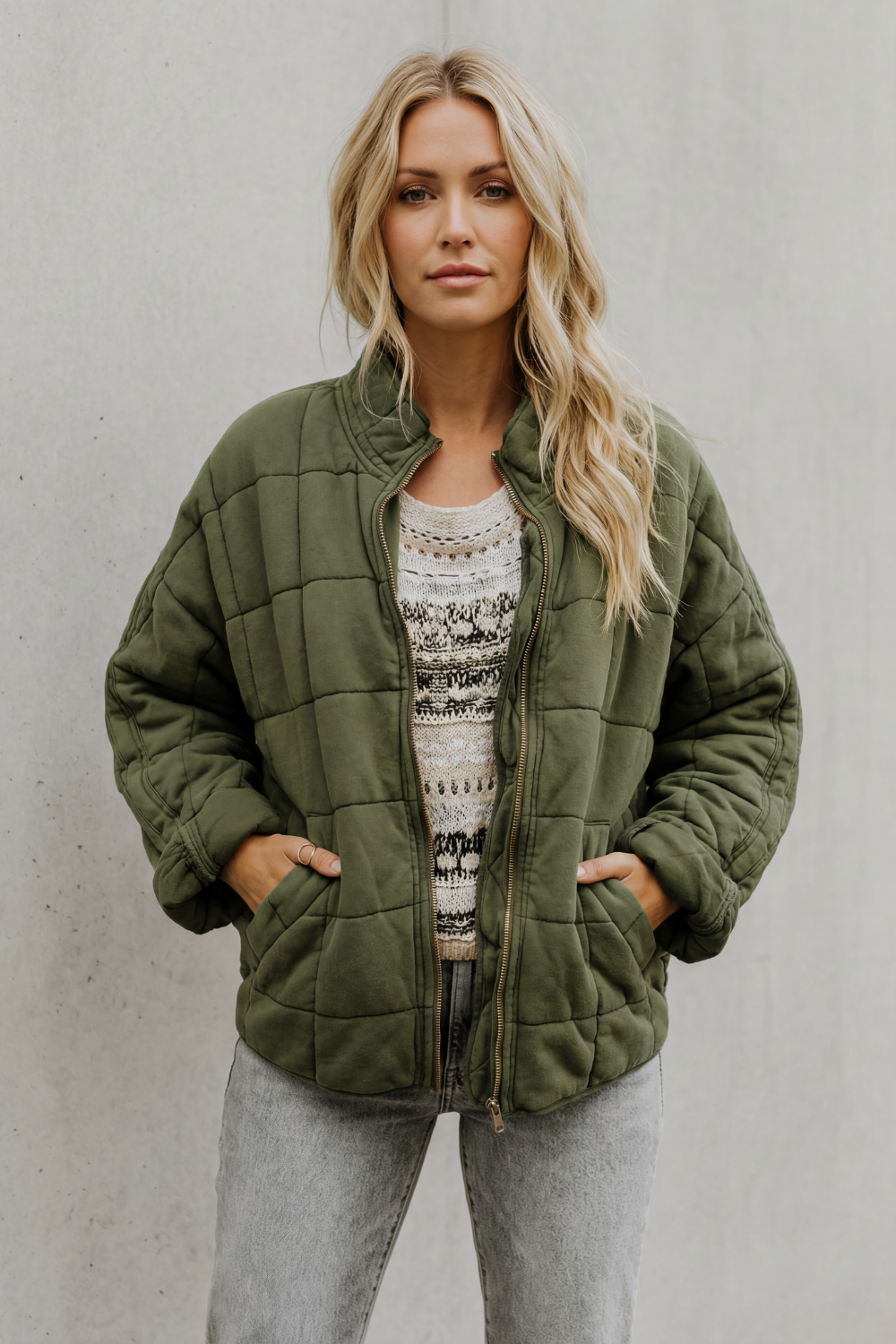 Lysina | Quilted Lightweight Jacket with High Collar