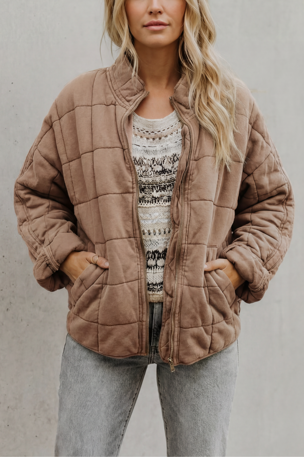 Lysina | Quilted Lightweight Jacket with High Collar