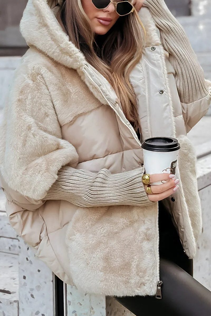 Maena | Oversized Puffer Jacket with Faux Fur Trim