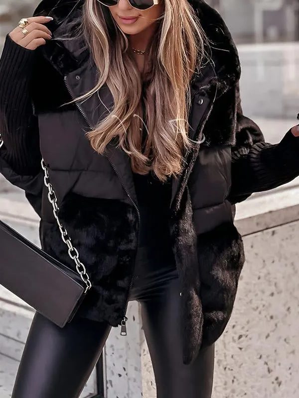 Maena | Oversized Puffer Jacket with Faux Fur Trim