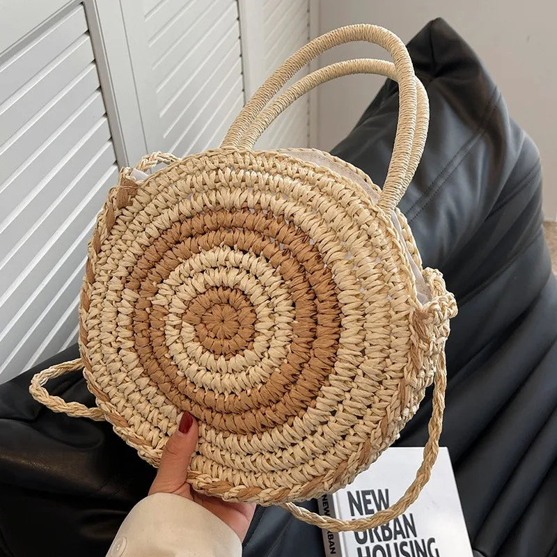 Mae™ | Round Woven Shoulder Bag