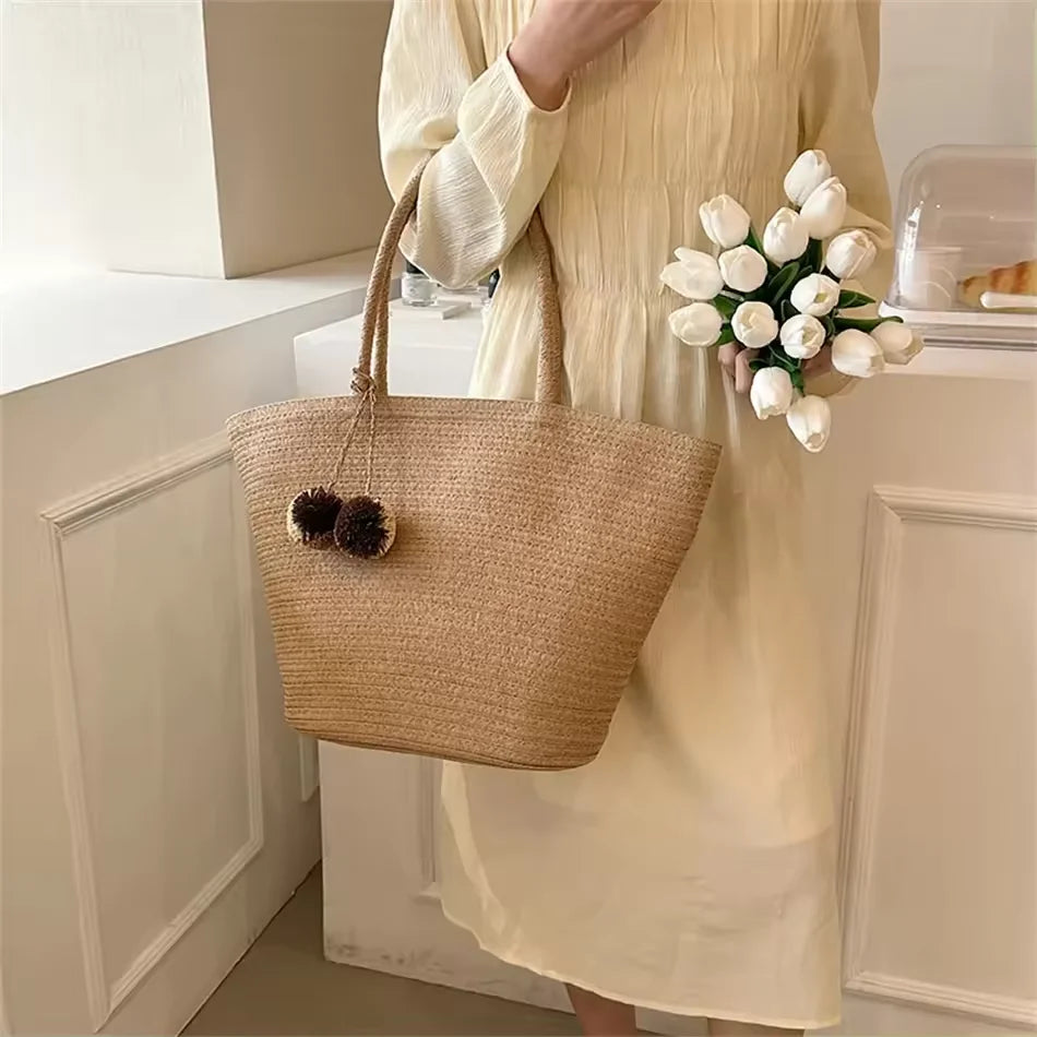 Ruth™ | Tassel Woven Shoulder Tote