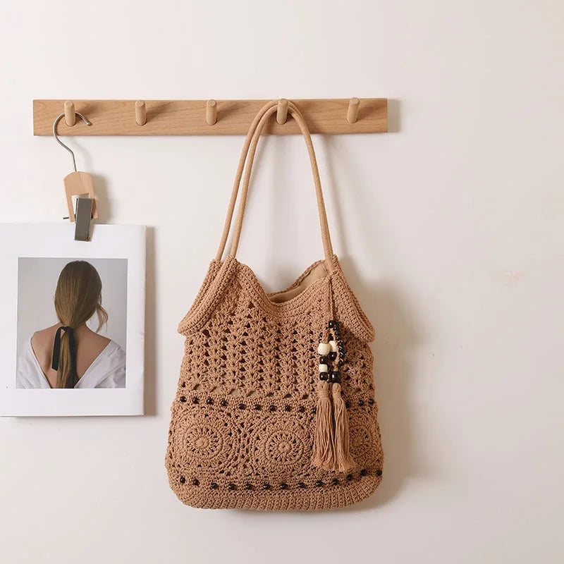 Kit™ | Tassel Crochet Hobo Bag