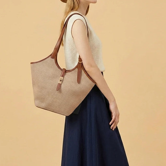 Vivian™ | Structured Woven Tote