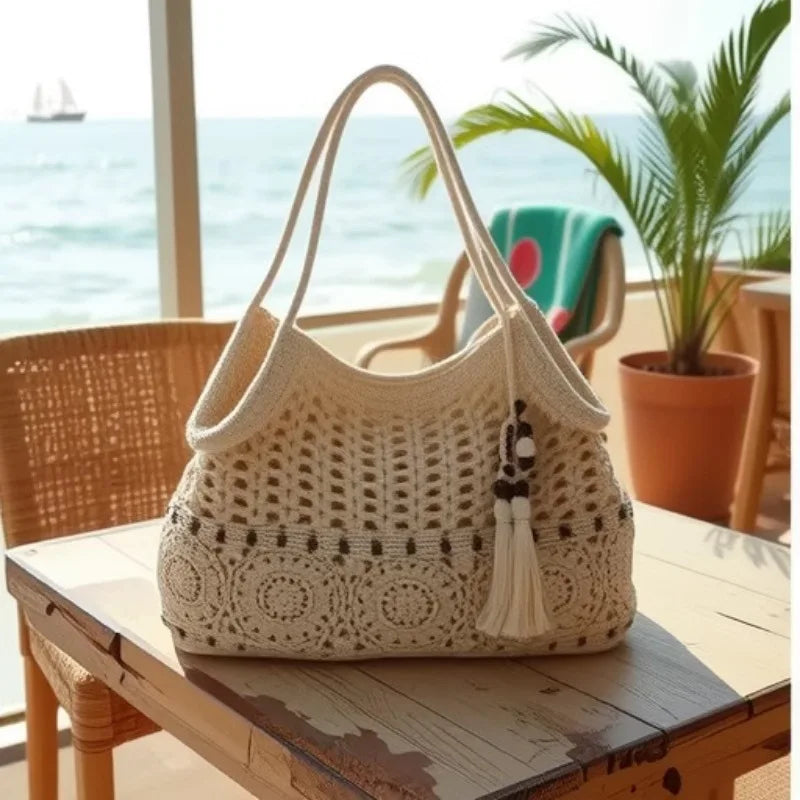 Kit™ | Tassel Crochet Hobo Bag