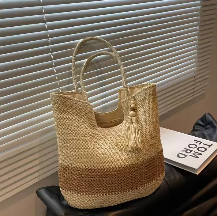 Ida™ | Two-Tone Tassel Tote