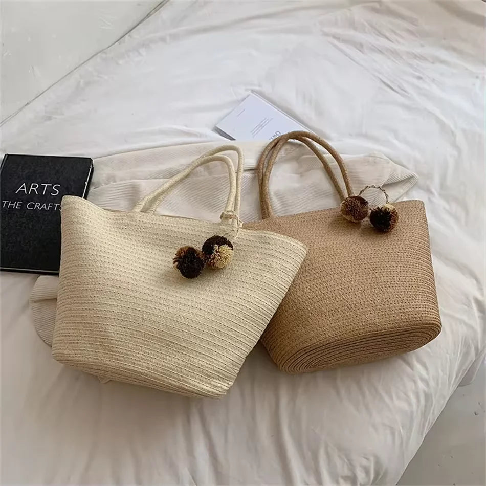 Ruth™ | Tassel Woven Shoulder Tote