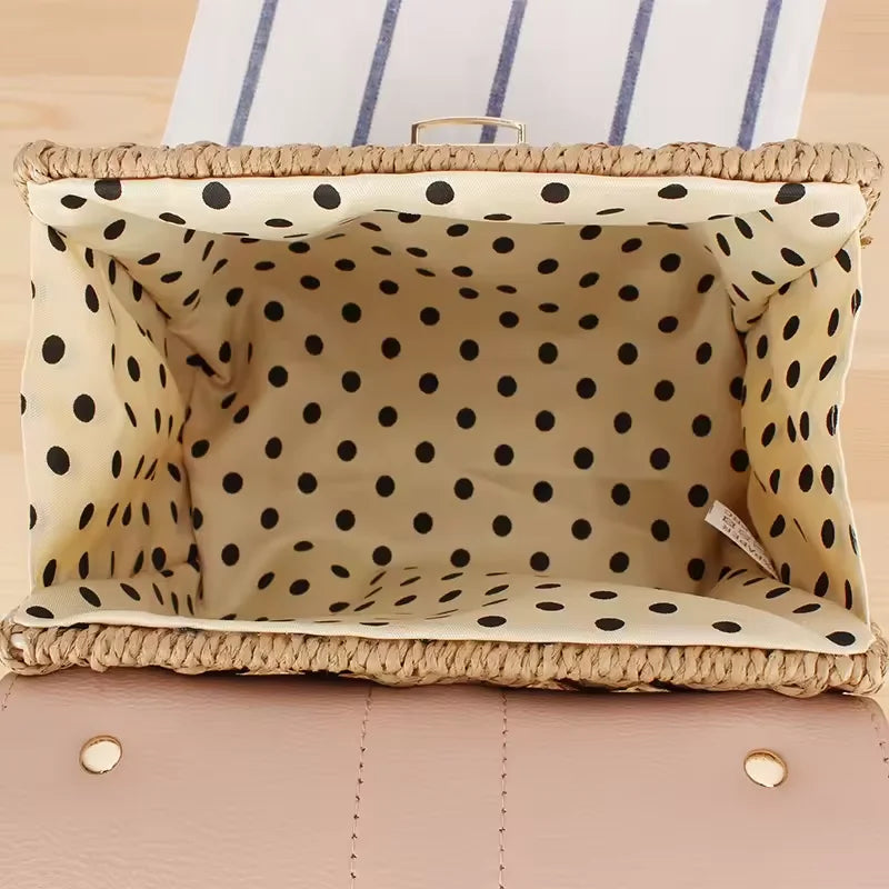 Frances™ | Woven Wicker Clutch Bag