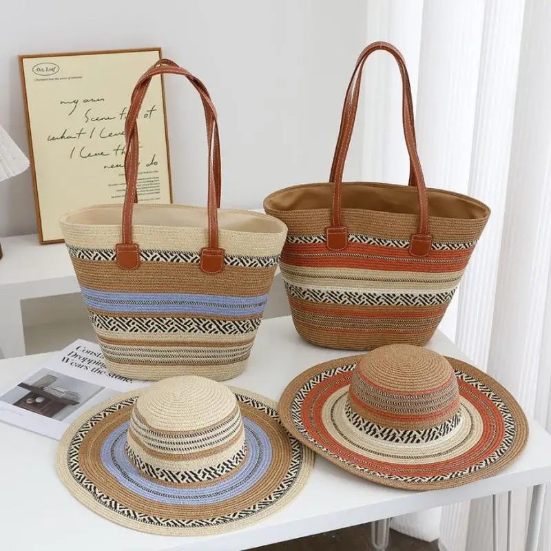 Zola™ | Striped Tote & Sun Hat Set