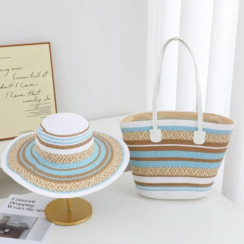 Zola™ | Striped Tote & Sun Hat Set