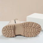 Norisse | Fleece Lined Platform Ankle Boots Faux Suede
