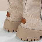 Norisse | Fleece Lined Platform Ankle Boots Faux Suede