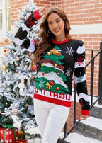Oriara | Snowflake Band Knit Christmas Sweater