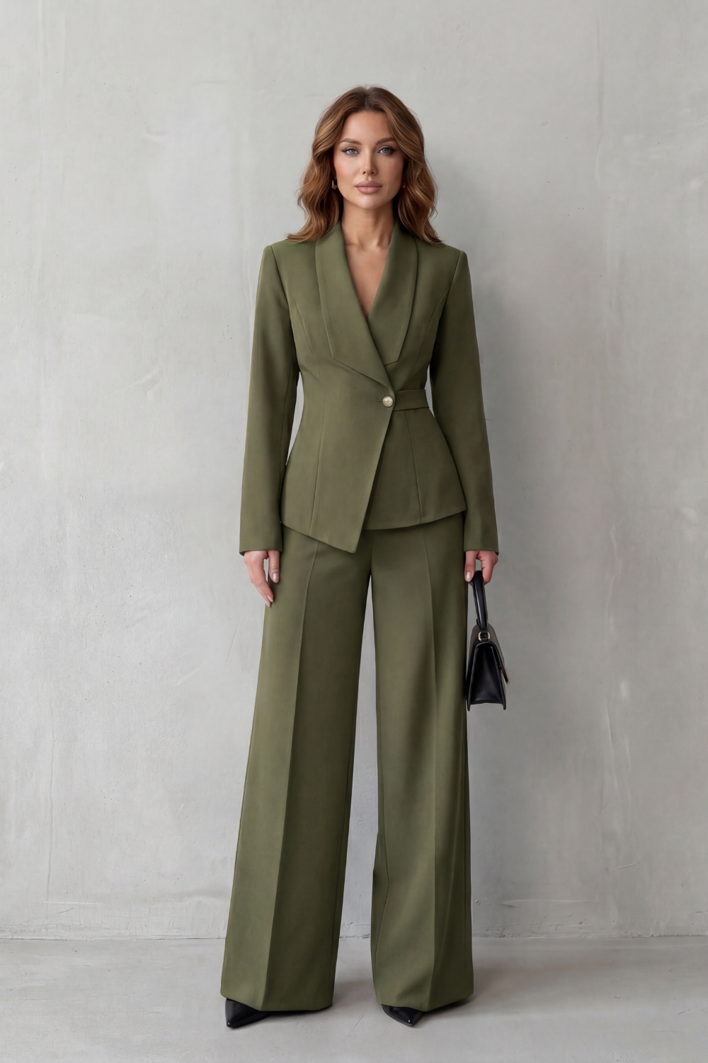 Orina | Asymmetric Blazer and Pants Suit Set