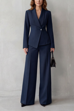 Orina | Asymmetric Blazer and Pants Suit Set