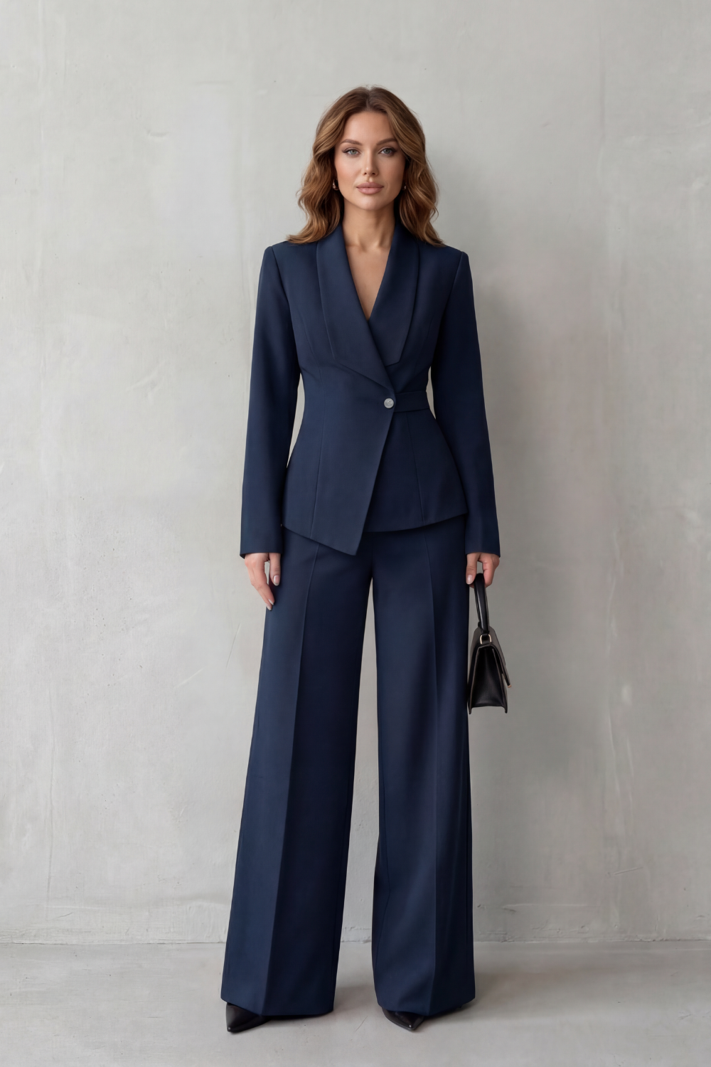 Orina | Asymmetric Blazer and Pants Suit Set