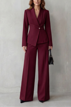 Orina | Asymmetric Blazer and Pants Suit Set