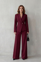 Orina | Asymmetric Blazer and Pants Suit Set