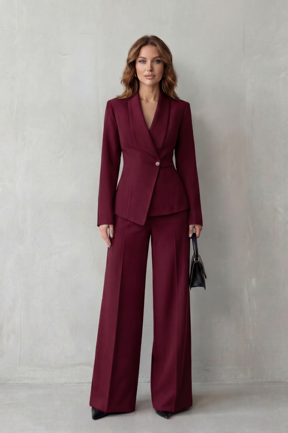Orina | Asymmetric Blazer and Pants Suit Set