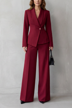 Orina | Asymmetric Blazer and Pants Suit Set
