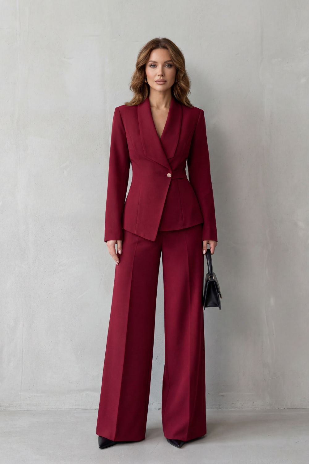 Orina | Asymmetric Blazer and Pants Suit Set