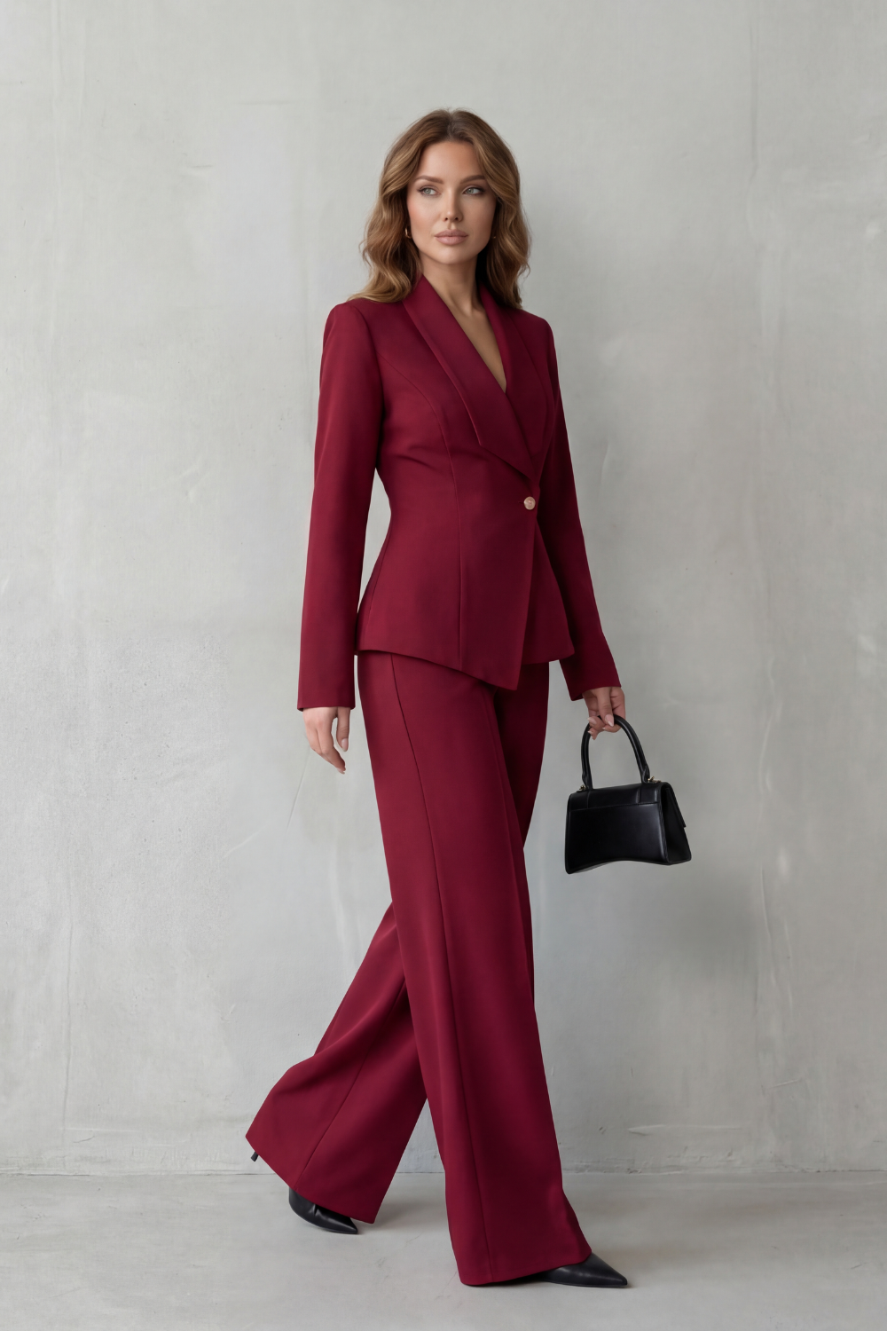 Orina | Asymmetric Blazer and Pants Suit Set