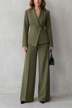 Orina | Asymmetric Blazer and Pants Suit Set