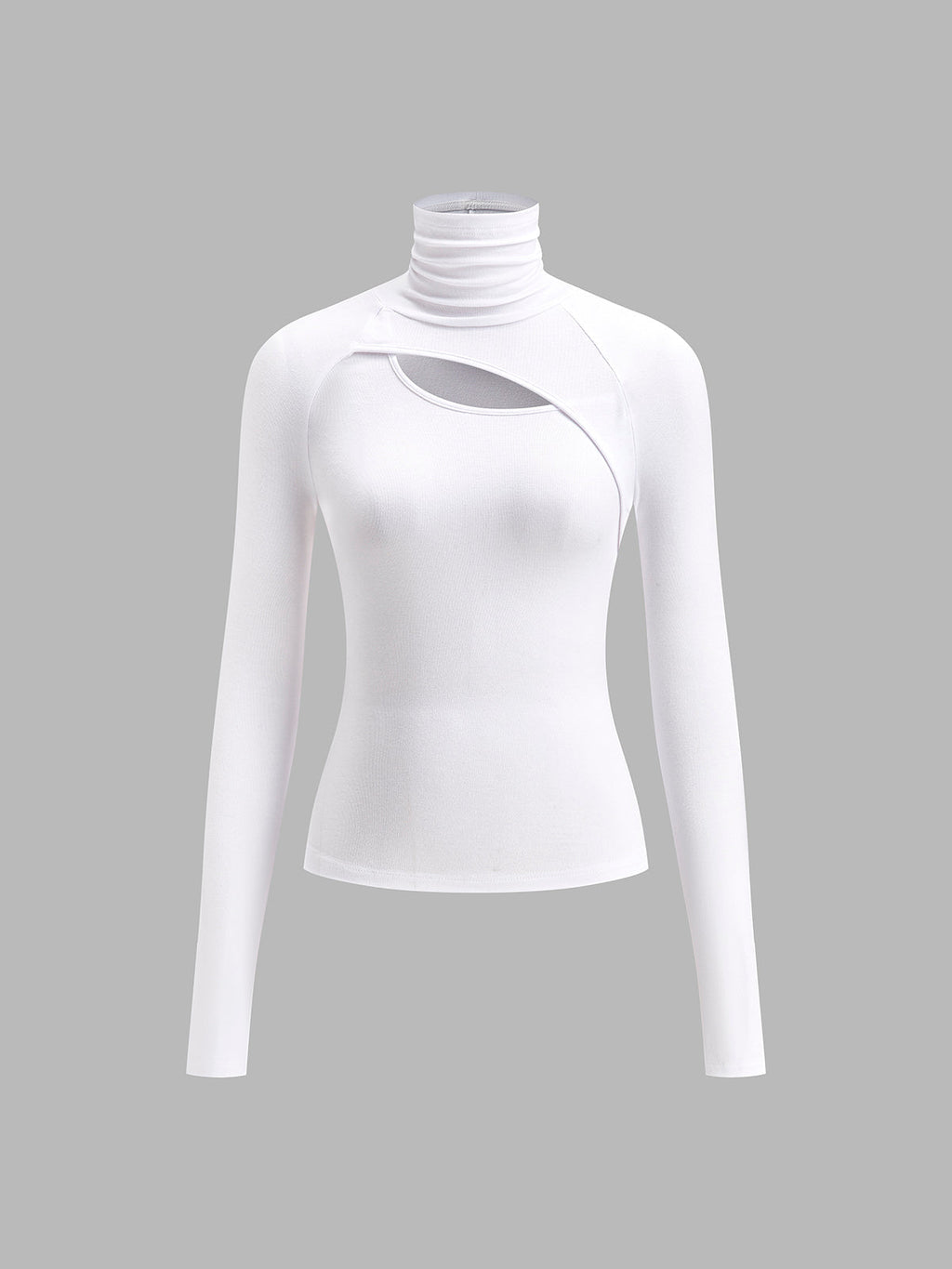 Ottoline | Cut-Out Turtleneck Long Sleeve Fitted Top
