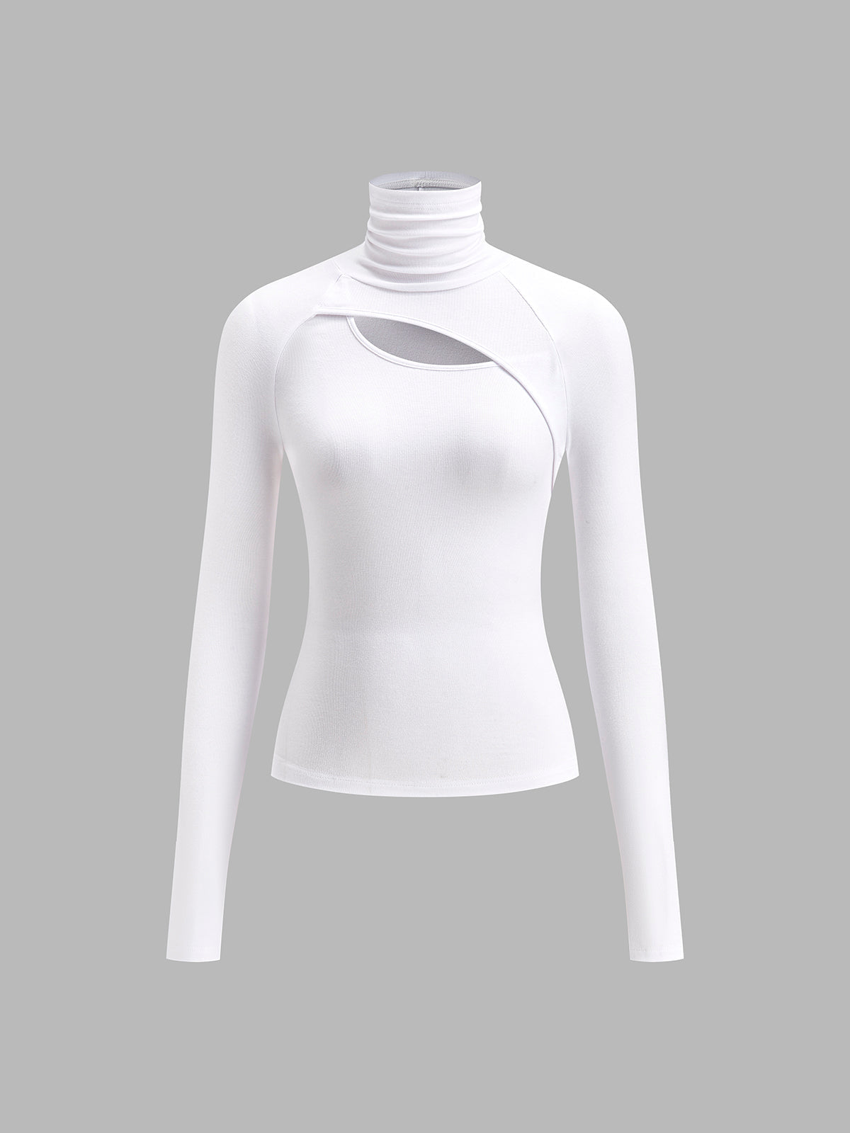 Ottoline | Cut-Out Turtleneck Long Sleeve Fitted Top